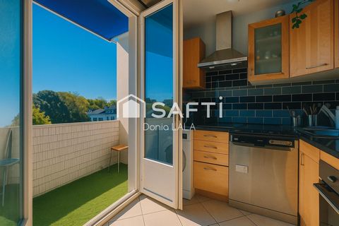 Studio lumineux avec balcon, cave et parking