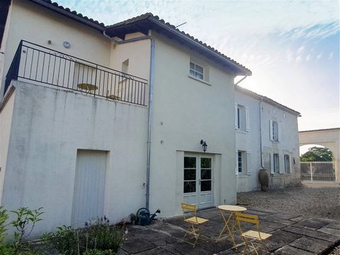 EXCLUSIVE TO BEAUX VILLAGES! This spacious town house is set in the heart of a thriving Charentaise village, with bakery, bar, little supermarket and school, and is just a short distance from the historic riverside towns of Jarnac and Cognac. A magni...