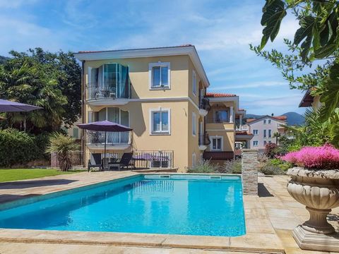 Location: Opatija Built: 2013 Renovated: 2022 Opatija center: 4 km Sea: 1.1 km Airport distance: 27 km Inside space: 500 m2 Plot size: 866 m2 Bedrooms: 4 Bathrooms: 2 Swimming pool: 32 m2 Parking: 3 Air-conditioner Cameras Patio Garden Features: - Di...