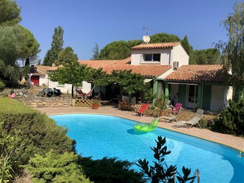Summary General description The property, located in Villalbe (Aude) is made up of a residential villa (built in 1980), a large outbuilding (independent studio, garage and workshops) and a swimming pool, all located on 3800 m2 of fenced and landscape...