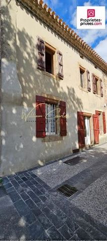 VENDS FANJEAUX: 10 minutes from Bram - Between Castelnaudary and Carcassonne - Stone village house with beautiful volumes, 6 main rooms, comprising on the ground floor: a veranda (entrance hall) leading to a fitted kitchen, a living dining room, a be...