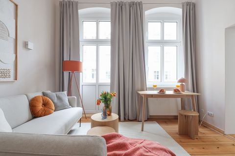 HOUSE: The apartment is located on the 1st floor of a typical Berlin “Altbau”. APARTMENT: This stylish one room apartment has been fully renovated and newly furnished in the Spring of 2024. The apartment is exclusively managed by White Apartments Gmb...