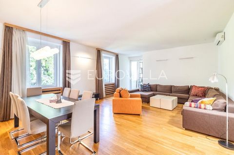 Zagreb, Martićeva, furnished and completely adapted two-room apartment, surface area 96 m2, on the 2nd floor of a well-maintained building without an elevator. It is located in the most beautiful part of Martićeva Street with a view of the park and g...