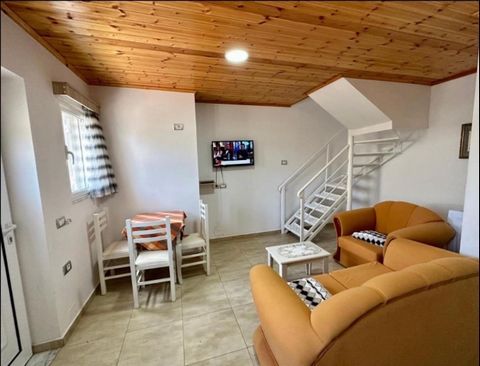 Two duplex apartments for sale in Saranda . Consisting of one bedroom one bathroom living room kitchen area balcony and a veranda . Total area of each 50 sqm Located in a very favorable area only 10 min away from the beach . Very good investment oppo...