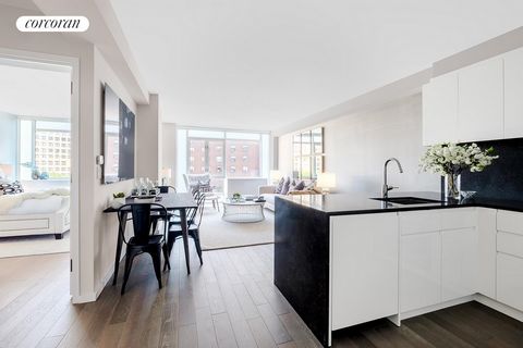 Residence 8F is a graciously proportioned east-facing apartment with views to the East River through oversized windows and a sunlit living room. Light-filled interiors by renowned D'Apostrophe Design showcase thoughtful layouts with a modern feel. A ...