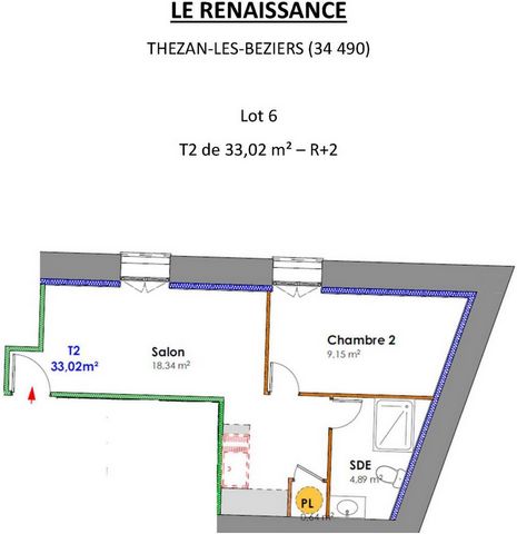 Appartement T2, à vendre en VEFA, Résidence principale ou investissement locatif