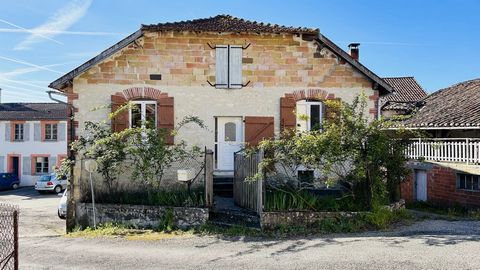 This village house to restore has great potential, with stone walls and double glazed windows. It comes with a large garage. On the first floor there are three bedrooms. There is a bathroom in one of the bedrooms, and a toilet at the end of the hallw...