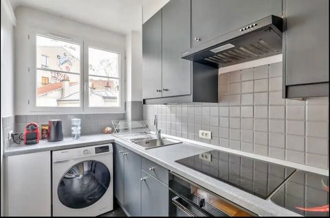 Appartement avec une chambre a coucher dans le 10ème arrondissement proche du Canal Saint Martin et du Parc des Buttes de Chaumont. L'appartement se trouve à 5 minutes de la station de métro Ligne 2