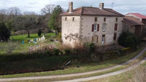 Situated 10 mins from the town of Chateauponsac in the Haute Vienne department of the Limousin is this huge stone house of 174m² habitable in need of refreshment, with its own large surrounded courtyard of 3 barns and a small stone house to renovate ...