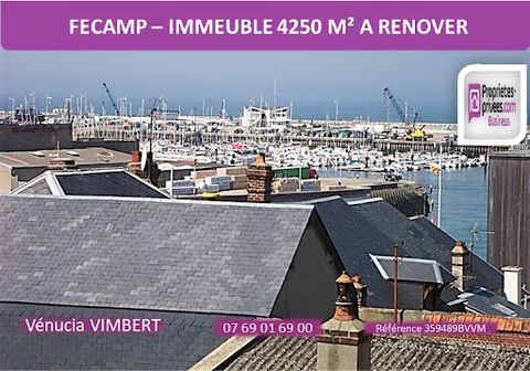 Top location in Fécamp with stunning views of the port! Vénucia VIMBERT offers you this real estate complex on 5 levels to be rehabilitated. The building is composed of a ground floor of 1.300 m², 3 floors with an area of 2.950 m² and a basement of 1...