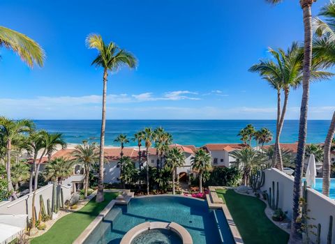The view of the sparkling blue waters of the Sea of Cortez from Terrazas 363 never cease to impress. This 3 bedroom 3.5 bath home in Palmilla's exclusive Villas del Mar luxury community sits perched just one row off an expansive white sand beach on a...