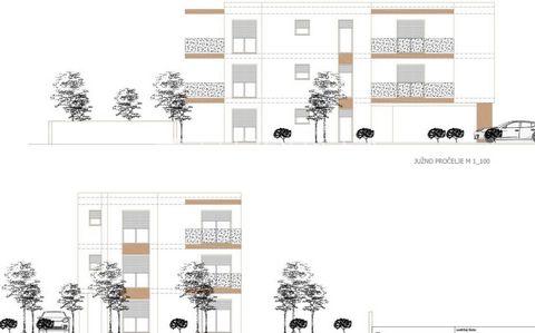 Istria, Medulin - new residential construction project for sale, two-bedroom apartment of 54.57 m2. The apartment consists of two bedrooms, a bathroom, a living room with a kitchen and a covered terrace. The apartment is located in a building with a ...