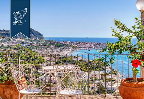 In the north of the island of Ischia, next to exquisite beaches, a luxurious luxury villa with an impressive view of the Mediterranean Sea is presented for sale. This exclusive real estate was completely renovated in a modern style and consists of th...