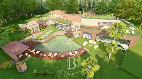 In the heart of the sought after gated and secured domain Les Parcs de Mougins, unique project for a 935 sq.m property in a peaceful environment, sheltered from view, comprising a main villa and a caretaker's house, built on a beautiful landscaped ga...