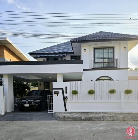 luxury pool villa in Kunlaphan Ville 9,Chiang Mai, offers a spacious 4-bedroom, 3-bathroom home with premium built-in furniture and a saltwater swimming pool. The property includes an English-style kitchen with real wood cabinets, a laundry room that...