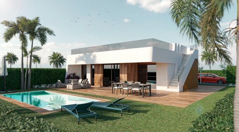 Wonderful villa on one floor with 3 bedrooms, 2 bathrooms, modern fitted kitchen and bathroom. On the plot there is space for a private pool. Solarium of 105 m2. Pre-installation of Air Conditioning. The villas are within walking distance of local am...