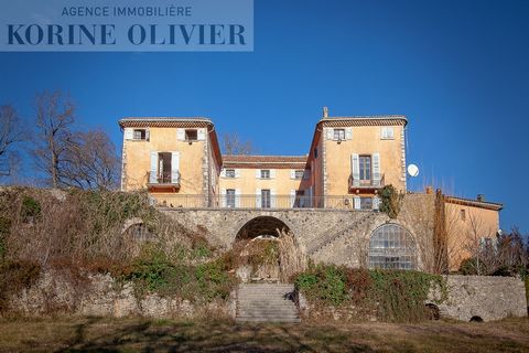 In the department of Alpes de Haute Provence, 15 minutes walk from the city of Sisteron, with a dominant view of the Durance valley and the Pont du Buëch, come and discover this splendid castle of the late 17th century of about 720 m2 and its many ou...
