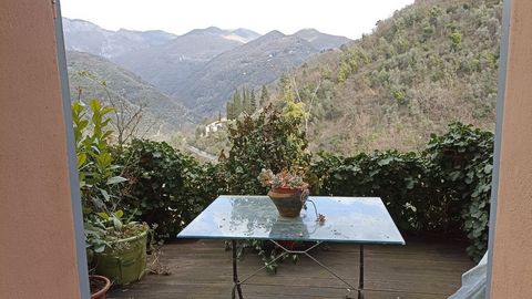 20 minutos (22 km) de Ventimiglia, en la calma y serenita, este pequeño pueblo del siglo 10 sobre Pigna, en Liguria tiene 412m de altitud; con vistas al valle de la Nervia, casa de pueblo en 5 niveles. Consta de 2 partes, En 3 niveles primera parte d...