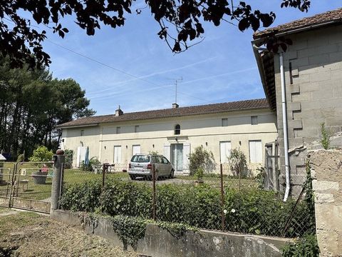 Summary Detached character house style charentaise longere with outbuildings, this house is in an ideal location for access to the N 10 Bordeaux-Angouleme motorway. The house has double glazing, reversible air conditioning and the garden is 2000m2 wi...