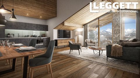 A22189NAS73 - This stunning new build development is situated in the very heart of the beautiful ski resort of Notre Dame de Bellecombe. This luxury apartment comes fully furnished and finished to the highest standars. It features a master suite, a s...