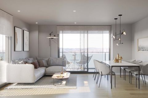 New construction development for sale in the suburbs of Barcelona. Residential complex of flats and apartments consists of three blocks and located in the Sant Josep district of Hospitalet de Llobregat, very close to metro stations, parks, schools an...