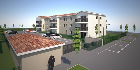 NIEUW T3 APPARTEMENT IN RESIDENCE T3 appartement wordt momenteel voltooid in een beveiligde residentie, goed gelegen op 5 minuten van de stad Roques sur Garonne. Het appartement is gelegen op de eerste verdieping en bestaat uit 62 m² woonoppervlak me...