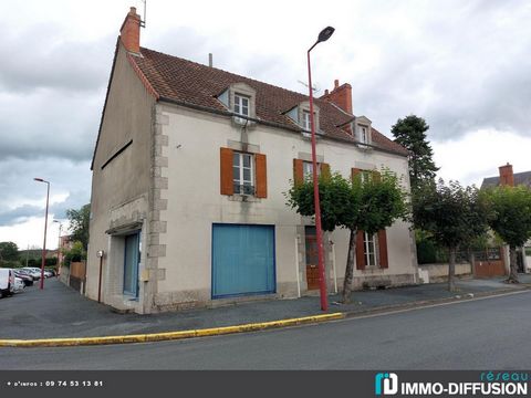 Fiche N°Id-LGB152362 : Boussac, City Centre sector, House apartment - shop - garages of about 152 m2 including 7 room(s) including 5 bedroom(s) + Garden of 799 m2 - - Ancillary equipment: garden - courtyard - terrace - garage - fireplace - attic - ce...