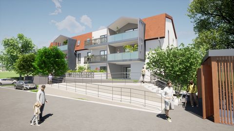 ENSISHEIM 4 pièces: Découvrez ce nouveau projet immobilier situé au calme , en retrait de la rue, à proximité du centre ville, des bus ( Place de verdun) , des école et des équipements sportifs. La Flandrien se trouve à 15 km de Mulhouse et de Guebwi...