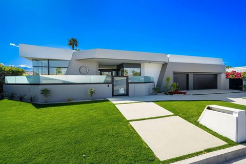 A contemporary gem in Indian Wells! Nestled on one of the most coveted streets, this totally remodeled contemporary home offers stunning mountain views and grand vistas of Eisenhower and other ranges from nearly every room. Four bedrooms, 4 bathrooms...