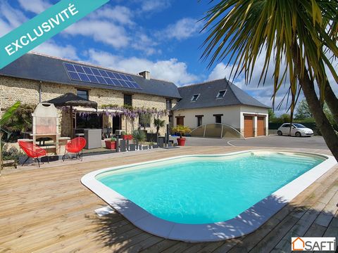 Exclusive opportunity! This spacious family home of 280 m2, accompanied by a large double garage and outbuildings, is nestled in the countryside, just 30 minutes from Rennes and 15 minutes from Vitré, and in close proximity to the 2x2 lanes connectin...
