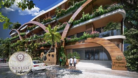 Menesse Tulum offers you Studios Apartments with Lock Off and Penthouses. Menesse Tulum is the perfect mix between nature and modern architecture built on a 2500 m2 plot with materials that fully integrate with the environment and just a few steps fr...