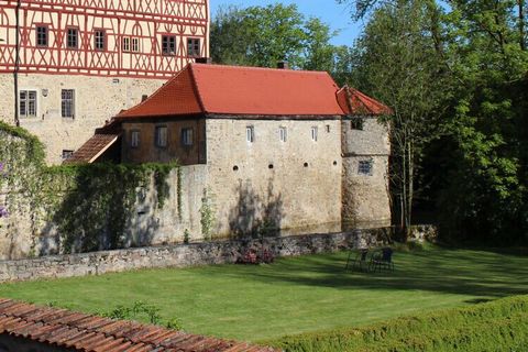 Our water lock offers you an original holiday home: calm, romance and castle character. Surrounded by the protective castle ditch with colorful fish in it, experience a world that is very rarely available in Germany: a private castle that is still in...