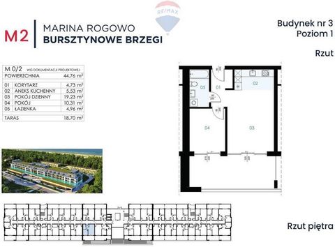 MARINA ROGOWO BURSZTYNOWE BRZEGI - Apartament 2 pokoje CENA brutto (8% VAT) Luksusowe Apartamenty i Domy w Rogowie, 70 metrów od Morza! 18 km od Kołobrzegu, bezpośrednio od dewelopera. Przedmiotem ogłoszenia jest mieszkanie 2 - pokojowe nr M2 , w bud...