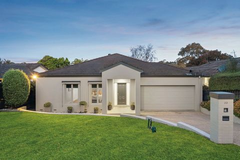 Cocooned in lush greenery, this elegantly appointed, light-filled three-bedroom Mount Eliza family home is designed for immersive indoor/outdoor connectivity to nature with outlooks and access to decked alfresco spaces including an elevated undercove...