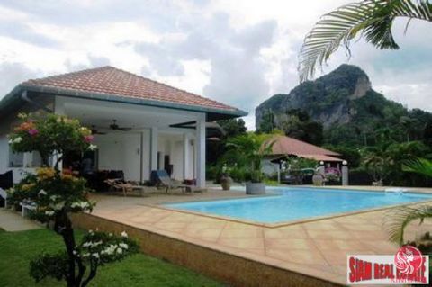 House for sale in Krabi, located near the beach. The house has a spacious garden with car port. The villa is located in Ao Nang, about 1 km to Noppharat Thara Beach and National Park in a secure and quiet area close to shopping and dining facilities....