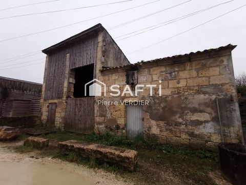 Situé à 5 minutes de Saint André de Cubzac, sur la commune de Saint Laurent d'Arce, garage en pierres à réhabiliter en habitation, ou à conserver à usage de stockage. Etage possible sur la première partie, et surélévation possible de la seconde, pour...