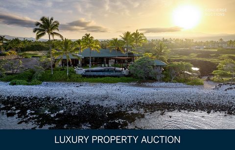 Genoteerd voor $20M | Startbiedingen tot $ 10 miljoen Pacific Sunset Villa ligt aan de rustige oevers van Anaeho'omalu Bay op het Big Island van Hawaï en is een zeldzaam toevluchtsoord dat ongeëvenaarde luxe aan de kust biedt. Deze uitgestrekte resid...