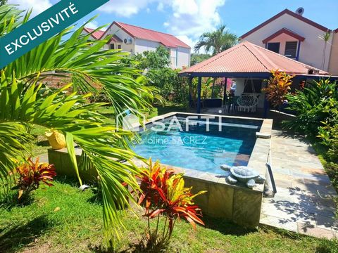 Grand espace de vie extérieur avec carbet, terrasse & piscine – Maison familiale à Dizac au Diamant