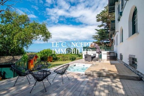 On the heights of the village of Guéthary, enjoying a view of the ocean and the mountains, you will discover this magnificent neo-Basque villa, built in 1925 by the architect Henri Godbarge.A prestigious signature for lovers of charm and authenticity...