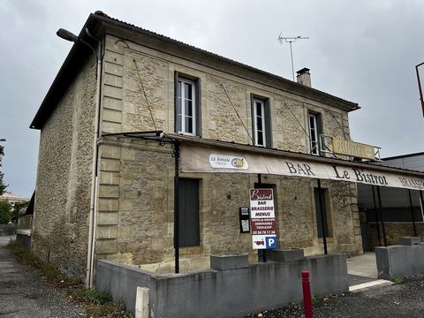 Located in the center of the village on a busy axis, A LOT OF POTENTIAL for this beautiful stone house for professional use composed on the ground floor of a large dining room with bar, a kitchen, a dishwasher, sanitary, reserve, covered terraces, an...