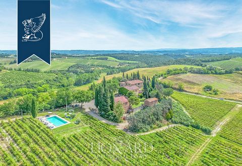 This prestigious farm for sale in the Tuscan countryside is a few steps away from the Medieval town of San Gimignano, whose towers can be seen from this wonderful estate, and Siena. Its 51-hectare private park features 30 hectares of arable land, 10 ...