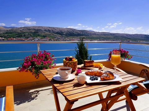 The small family hotel is located on a spacious plot of 750 m2, only 30 m from the beach on the island of Pag. It is only 1.2 km from the center of Pag, where the famous Solar Museum and the Lace Gallery are located. The town of Novalja and the popul...