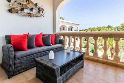 The cozy apartment, furnished in the Mediterranean style, is 75 m² in size and is located on the 2nd floor. The equipment includes a large living/dining area with open kitchen, air conditioning, two bedrooms with one double bed and a shower room. The...