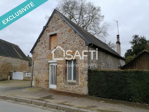 Located in the charming village of Désertines, this semi-detached stone house, covered in fibro-cement slates, extends over a living area of ??24 m² including: a main room (approx. 13m²), a kitchen (approx. 9m²) and a bathroom. toilet (2m² approx) Al...