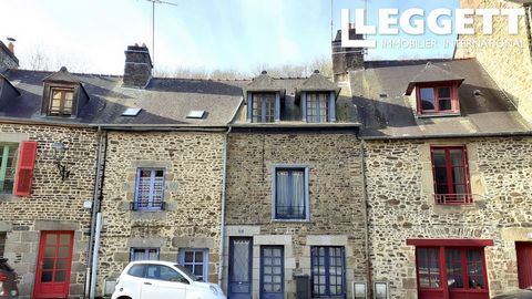 A27472ILH35 - This lovely quirky family stone house full of character and nestled in the town but on a quiet street is benefiting from an incredible location opposite the medieval castle of Fougères. It could either be your main home or a lockup-and-...