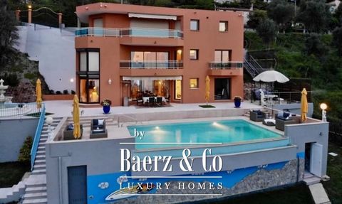 This majestic modern villa, offering quality finishes with spectacular sea views sits above the breathtaking Mediterranean coast, approx. 15 minutes of Monaco.The abundant outdoor space makes this home perfect for entertaining. Whether you are relaxi...