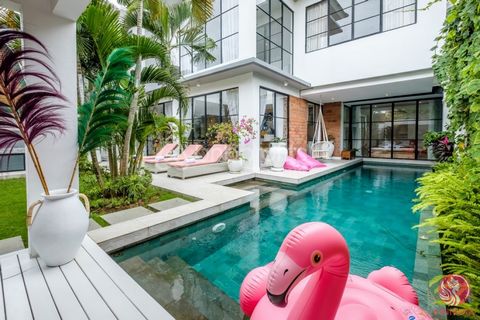 Nestled in the vibrant heart of Canggu, this stunning 4-bedroom luxury villa epitomizes modern elegance and high-end living. Boasting sophisticated design and top-tier furnishings, this property promises a lifestyle of opulence and comfort. With its ...