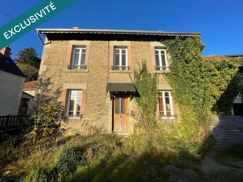 Situated in the peaceful countryside of Saint-Georges-la-Pouge, 15 minutes from Bourganeuf and Ahun, this stone house to finish renovating offers a peaceful setting. House with 105 m² of living space, comprising : Ground floor: living room with acces...