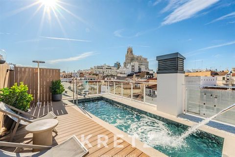 Situado entre la calle de Alcalá y la Gran Vía, cerca del Hotel Four Seasons y del centro comercial Galería Canalejas y del Casino de Madrid, este edificio ha sido completamente reformado, El piso de 250 m² catastrales tiene un amplio y luminoso saló...