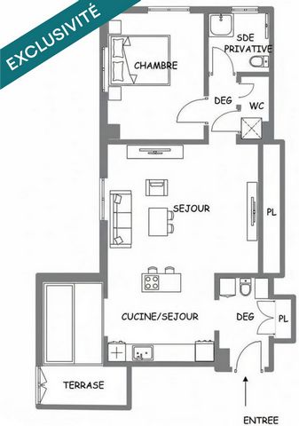 T2 rénové avec terrasse - 13003 Marseille